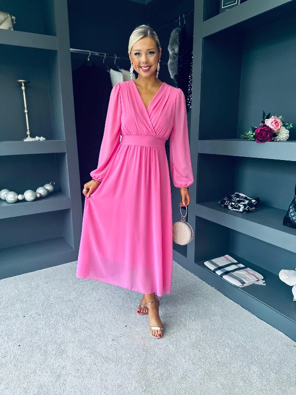 Midi dresses with empire waists for a flattering maternity option Maeve Banded Midi Dress Pink Midi dresses with empire waists for a flattering maternity option Maeve Banded Midi Dress Pink