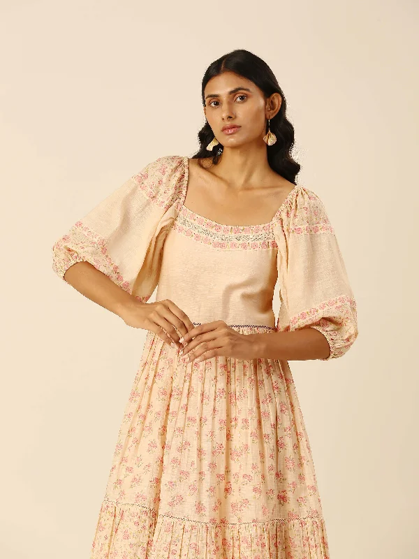 Midi dresses with ribbed textures for a unique and tactile appearance Floribunda Midi Dress Midi dresses with ribbed textures for a unique and tactile appearance Floribunda Midi Dress