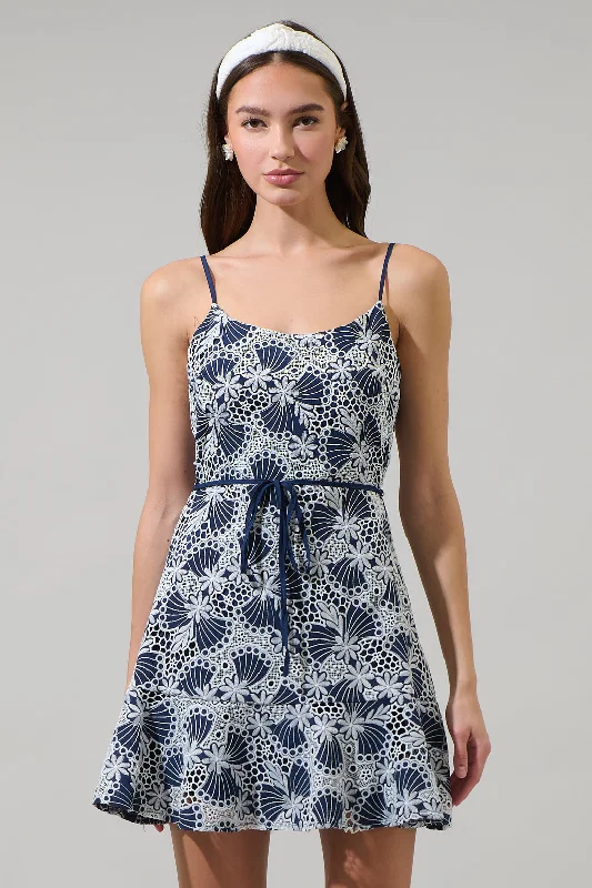 Velvet mini dresses for autumn weddings Skye Eyelet Rudy Mini Dress