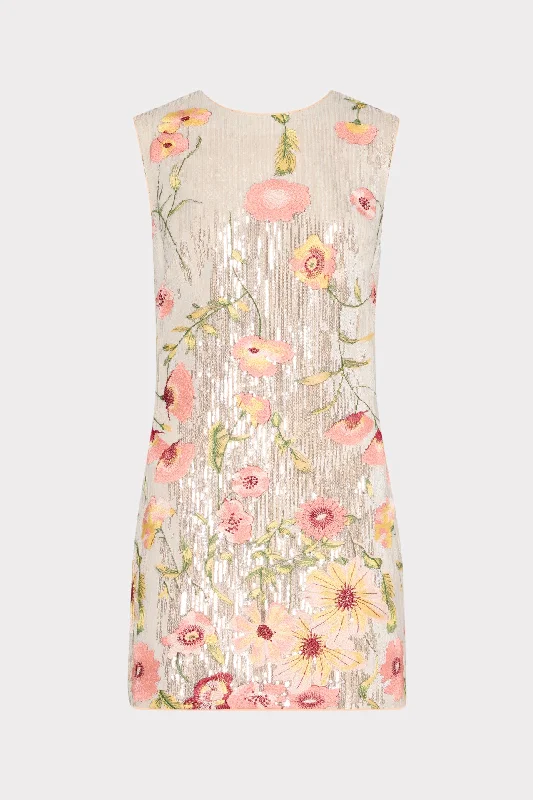 Mini dresses with geometric prints for a modern aesthetic Ivette Floral Sequins Embroidery Dress Mini dresses with geometric prints for a modern aesthetic Ivette Floral Sequins Embroidery Dress