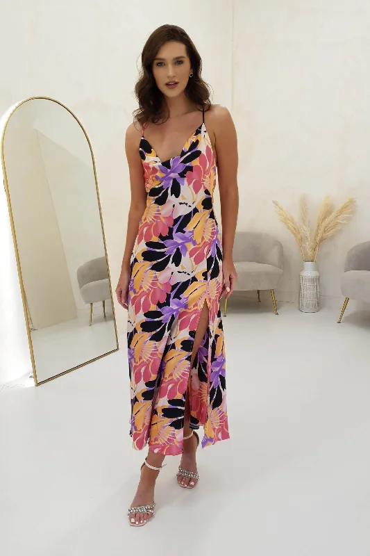 Midi dresses with abstract art prints for an artistic statement Mae Satin Printed Midi Dress | Mixed Print Midi dresses with abstract art prints for an artistic statement Mae Satin Printed Midi Dress | Mixed Print