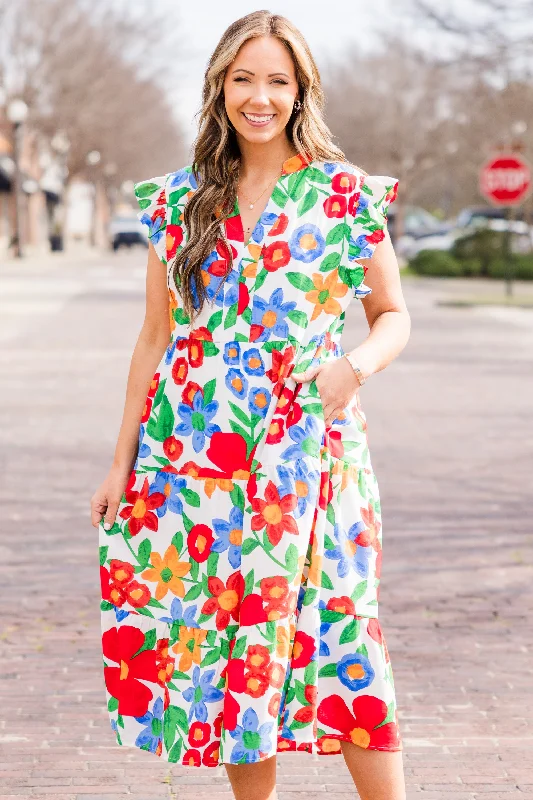 Midi dresses with one - shoulder designs for a modern and asymmetric style Take Me To Mexico Dress, White Midi dresses with one - shoulder designs for a modern and asymmetric style Take Me To Mexico Dress, White