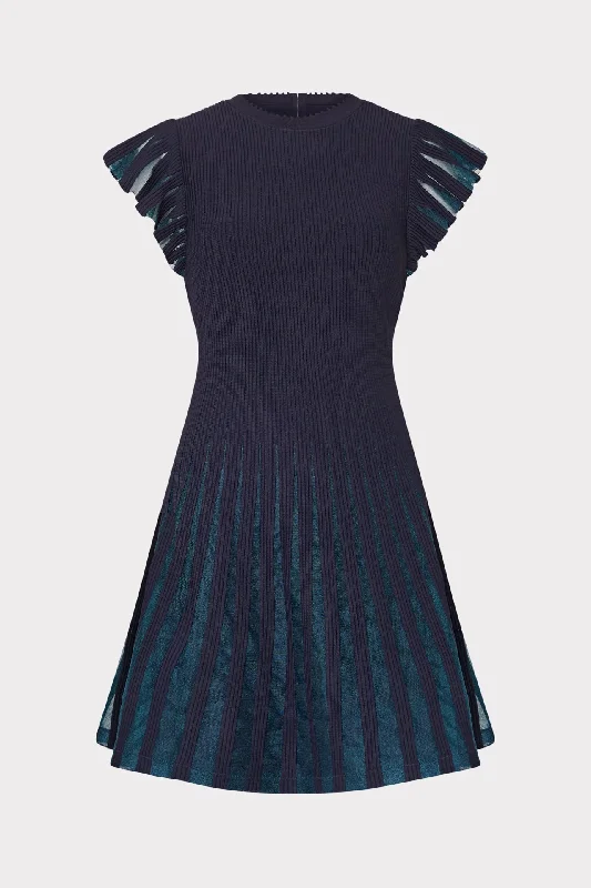 Mini dresses with spaghetti straps for a delicate look Sheer Flutter Sleeve Knit Mini Dress Mini dresses with spaghetti straps for a delicate look Sheer Flutter Sleeve Knit Mini Dress