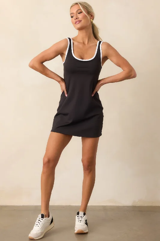 Mini dresses with V - necklines for a flattering shape Z Supply Black Volley Dress