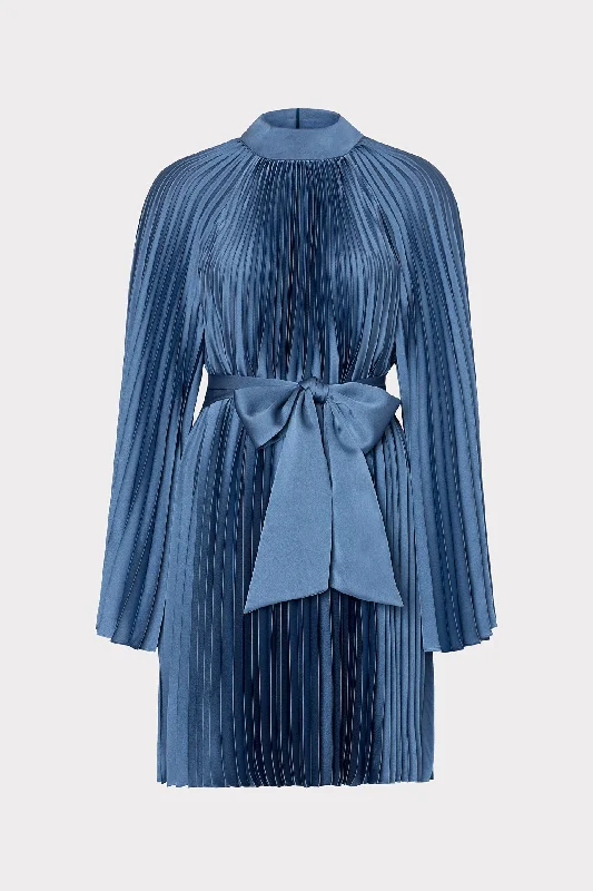 Mini dresses with pocket details for added functionality Nandi Mock Neck Pleated Dress Mini dresses with pocket details for added functionality Nandi Mock Neck Pleated Dress