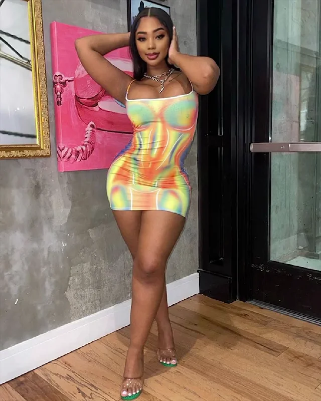 Mini dresses with criss - cross backs for a flirty look The Body Count Dress