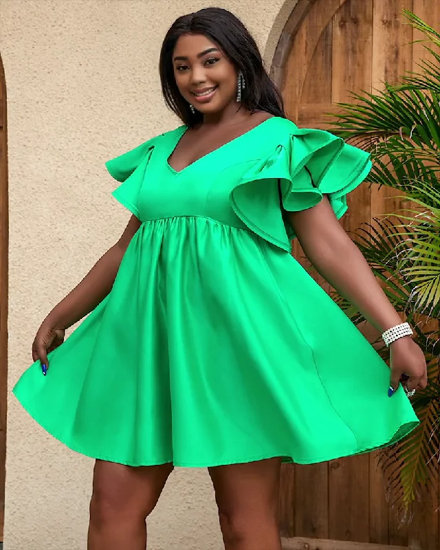 Mini dresses with V - necklines for a flattering shape Siren Baby Dress