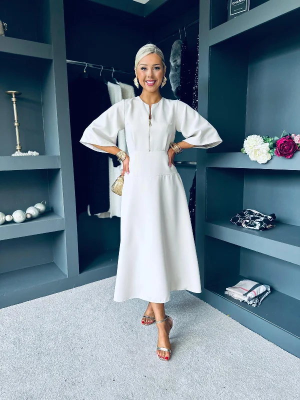 Wrap - style midi dresses in silk for a sophisticated office look Kathryn Detailed Occasion Dress Almond Wrap - style midi dresses in silk for a sophisticated office look Kathryn Detailed Occasion Dress Almond