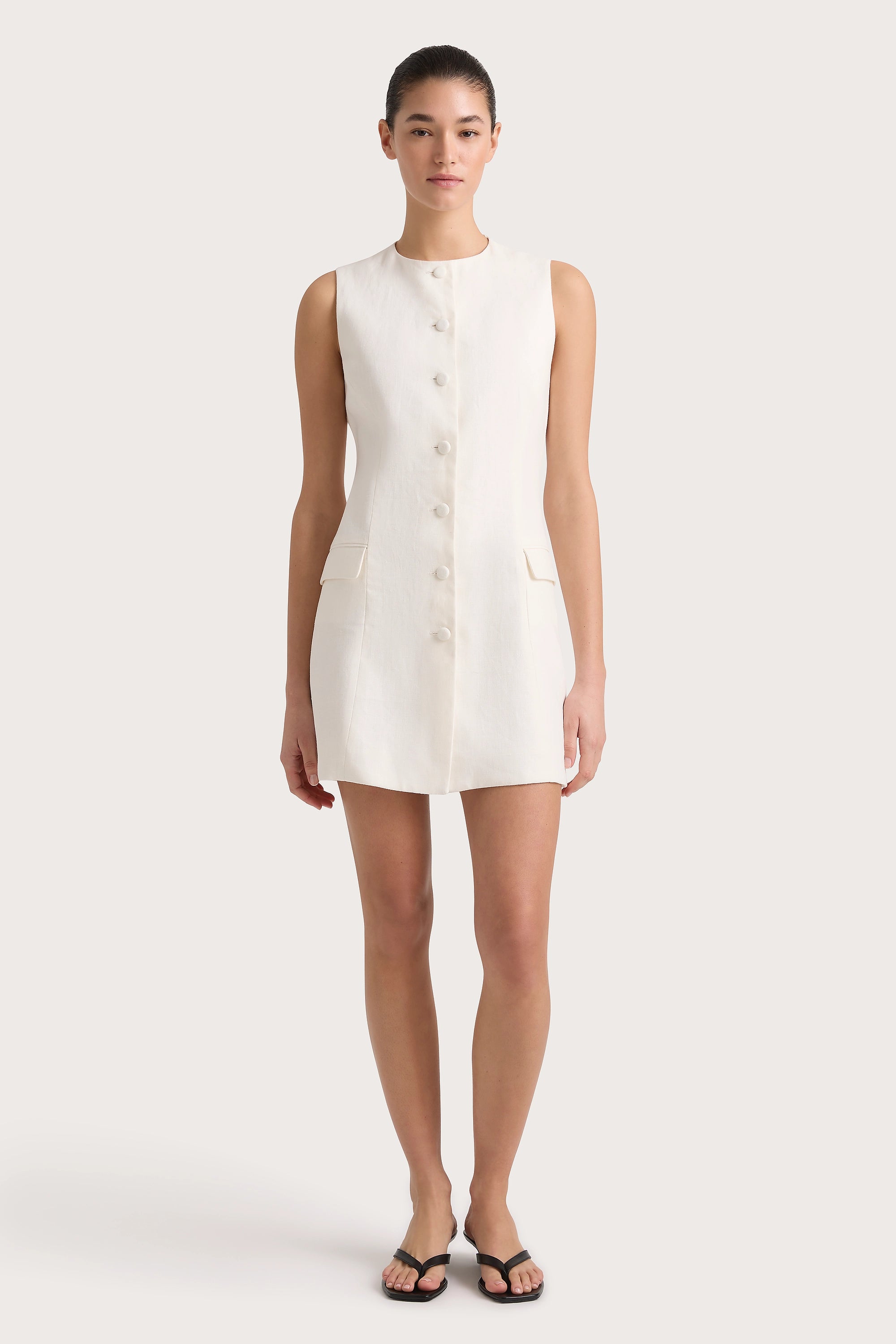 Mini dresses with bow accents for a sweet look Jane Mini Dress White