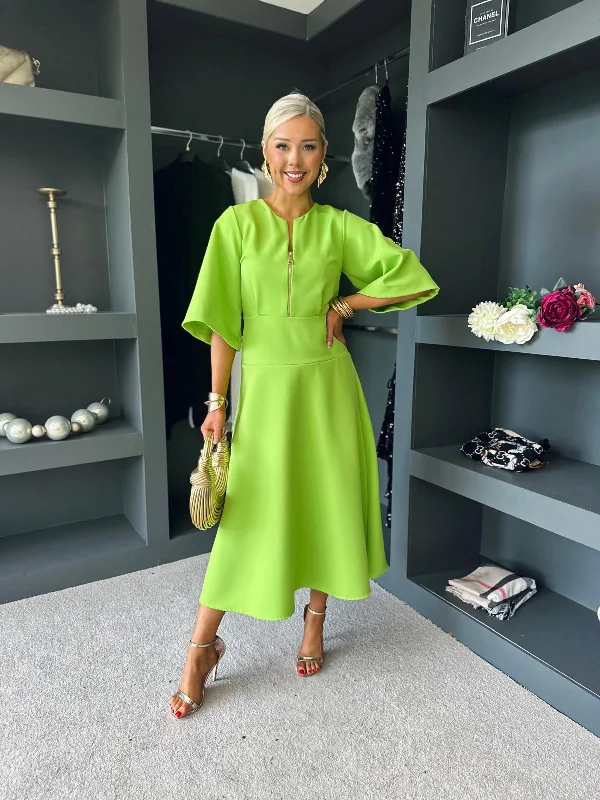 Midi dresses with cotton - blend materials for everyday comfort Kathryn Detailed Occasion Dress Apple Midi dresses with cotton - blend materials for everyday comfort Kathryn Detailed Occasion Dress Apple