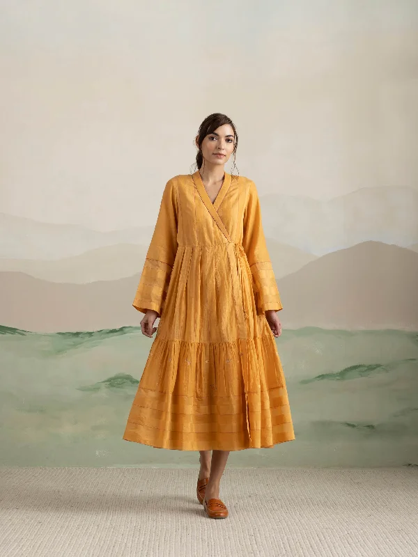 Midi dresses with button - down skirts for a unique and functional design Amber Heirloom Wrap Dress Midi dresses with button - down skirts for a unique and functional design Amber Heirloom Wrap Dress