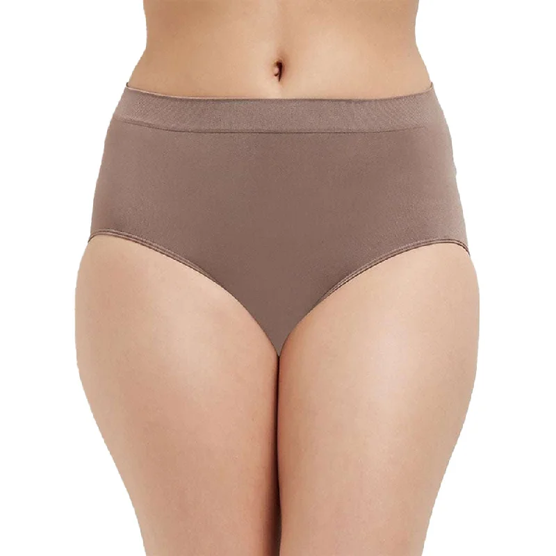 lace - trimmed women briefs with a feminine flairB-Smooth High Waist Full Coverage Everyday Wear Brief Panty - Coffee