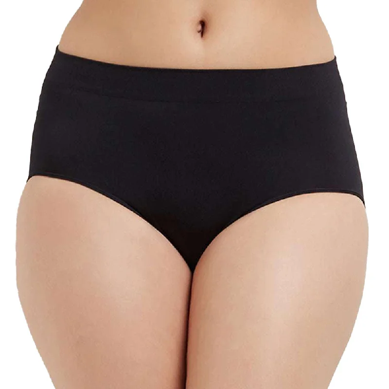 seamless silk - lined women briefs for a smooth and soft feelB-Smooth High Waist Full Coverage Everyday Wear Brief Panty - Black