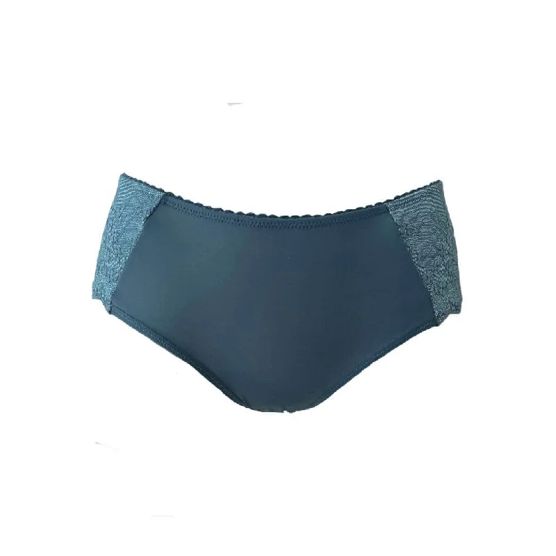 Contrast Lace Boyleg Brief - Deep Ocean