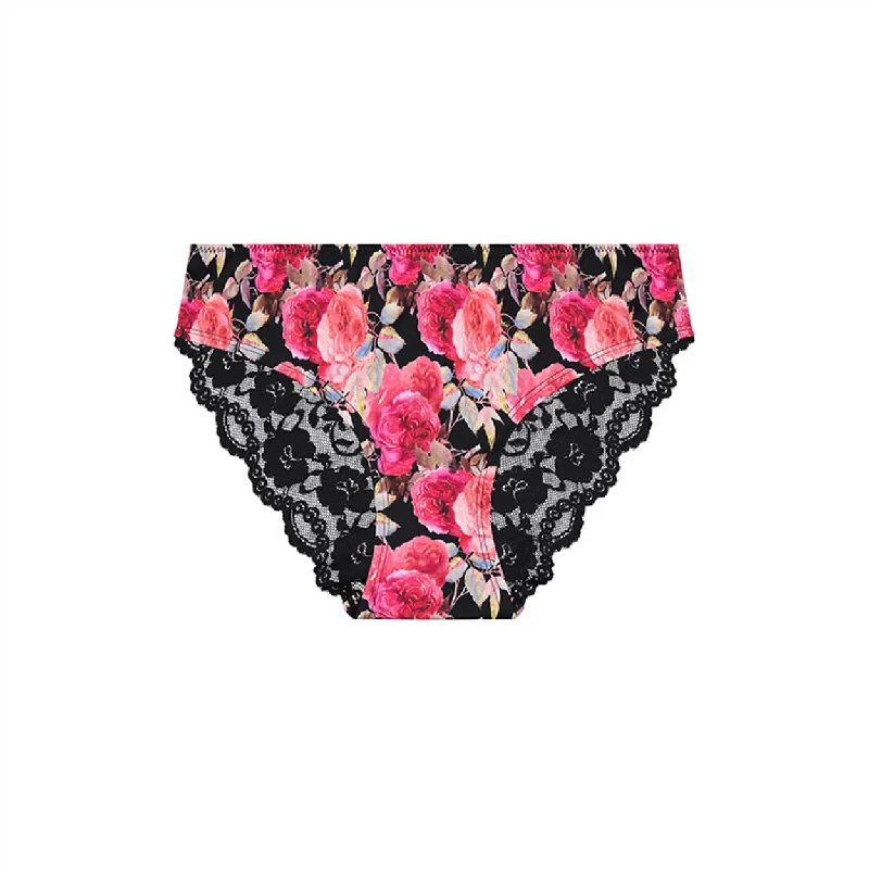 Lace Bum Bikini Brief - Cottage Garden