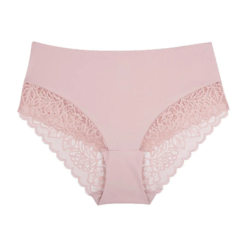 Lily Lace Midi Brief - Blush Pink