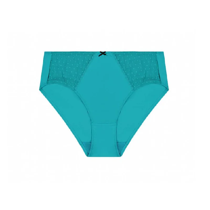 Spot Mesh Midi Brief - Aqua Blue