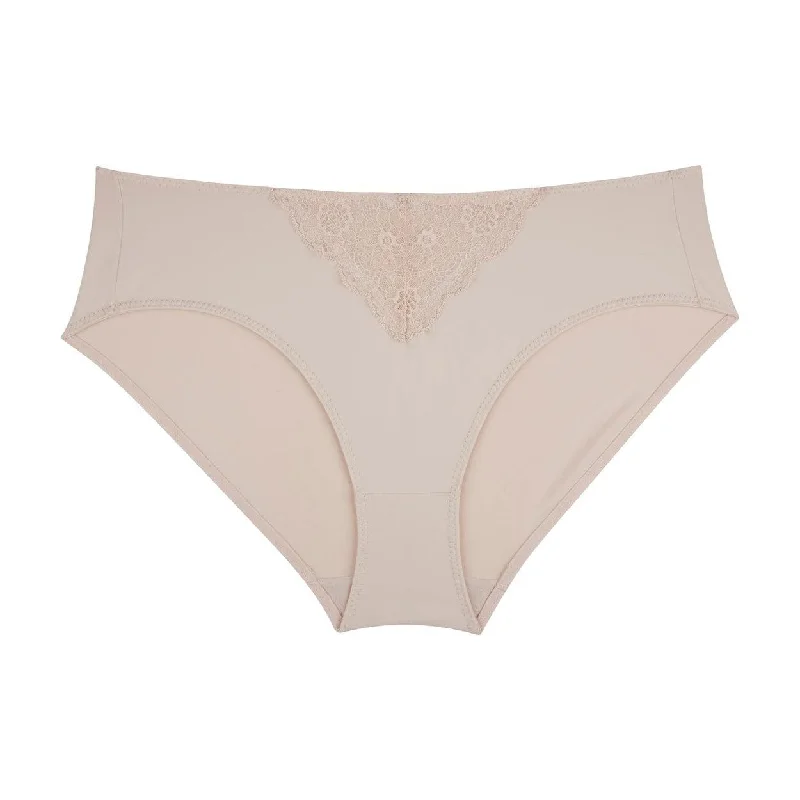 Peony Lace Midi Brief - Cafe Latte