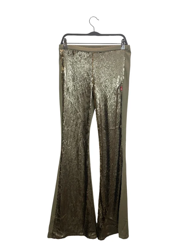 Plus Size Women's Elastic - Waist Culottes in Earth TonesDIESEL/Wide Leg Pants/S/Nylon/GLD/sequins trousers Plus Size Women's Elastic - Waist Culottes in Earth TonesDIESEL/Wide Leg Pants/S/Nylon/GLD/sequins trousers