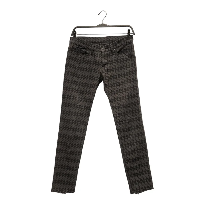 Plus Size Women's Patchwork - Design Jeans for a Unique AppearanceHYSTERIC GLAMOUR/Bottoms/S/Houndstooth Check/Denim/GRY/ Plus Size Women's Patchwork - Design Jeans for a Unique AppearanceHYSTERIC GLAMOUR/Bottoms/S/Houndstooth Check/Denim/GRY/