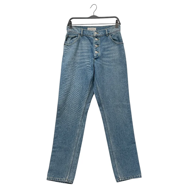 Plus Size Women's High - Waisted Bootcut Jeans in Distressed StyleBALENCIAGA/Straight Pants/32/Denim/BLU/Button up Plus Size Women's High - Waisted Bootcut Jeans in Distressed StyleBALENCIAGA/Straight Pants/32/Denim/BLU/Button up