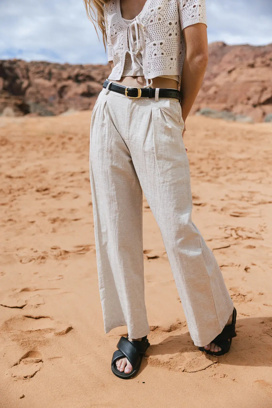 Ankle - Length Women's Printed Joggers for TravelingDelaney Wide Leg Pants - FINAL SALE Ankle - Length Women's Printed Joggers for TravelingDelaney Wide Leg Pants - FINAL SALE