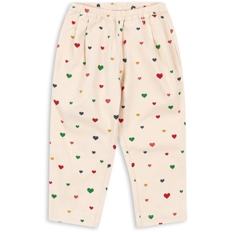 Plus Size Women's Drawstring - Waist Loungewear Pants in Soft FabricsKonges Sløjd Multi Heart Blush Fen Pants