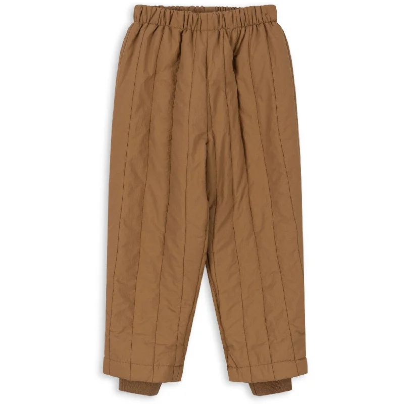 Plus Size Women's High - Waisted Bootcut Jeans in Distressed StyleKonges Sløjd Tobacco Brown Juno Pants