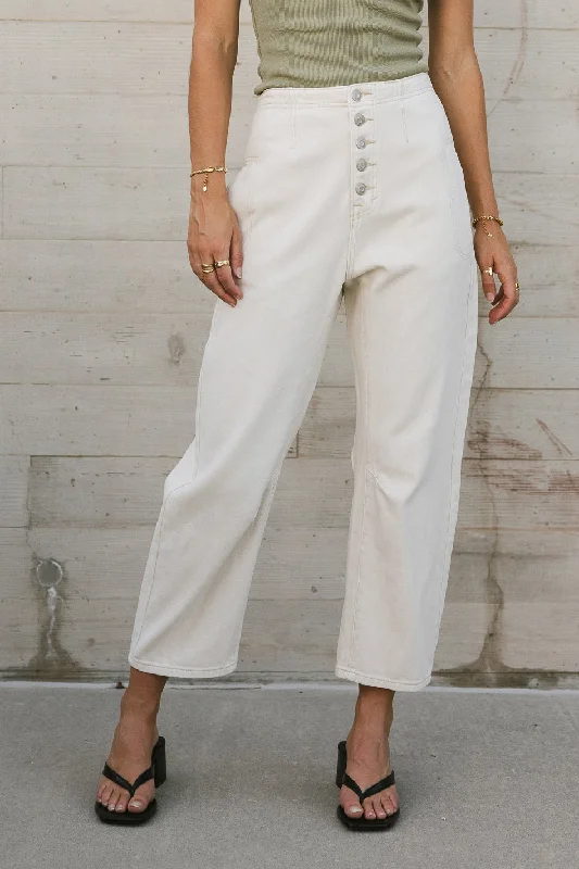 Women's Straight - Leg Linen Pants for a Breezy Summer LookQuinlan Barrel Jeans
