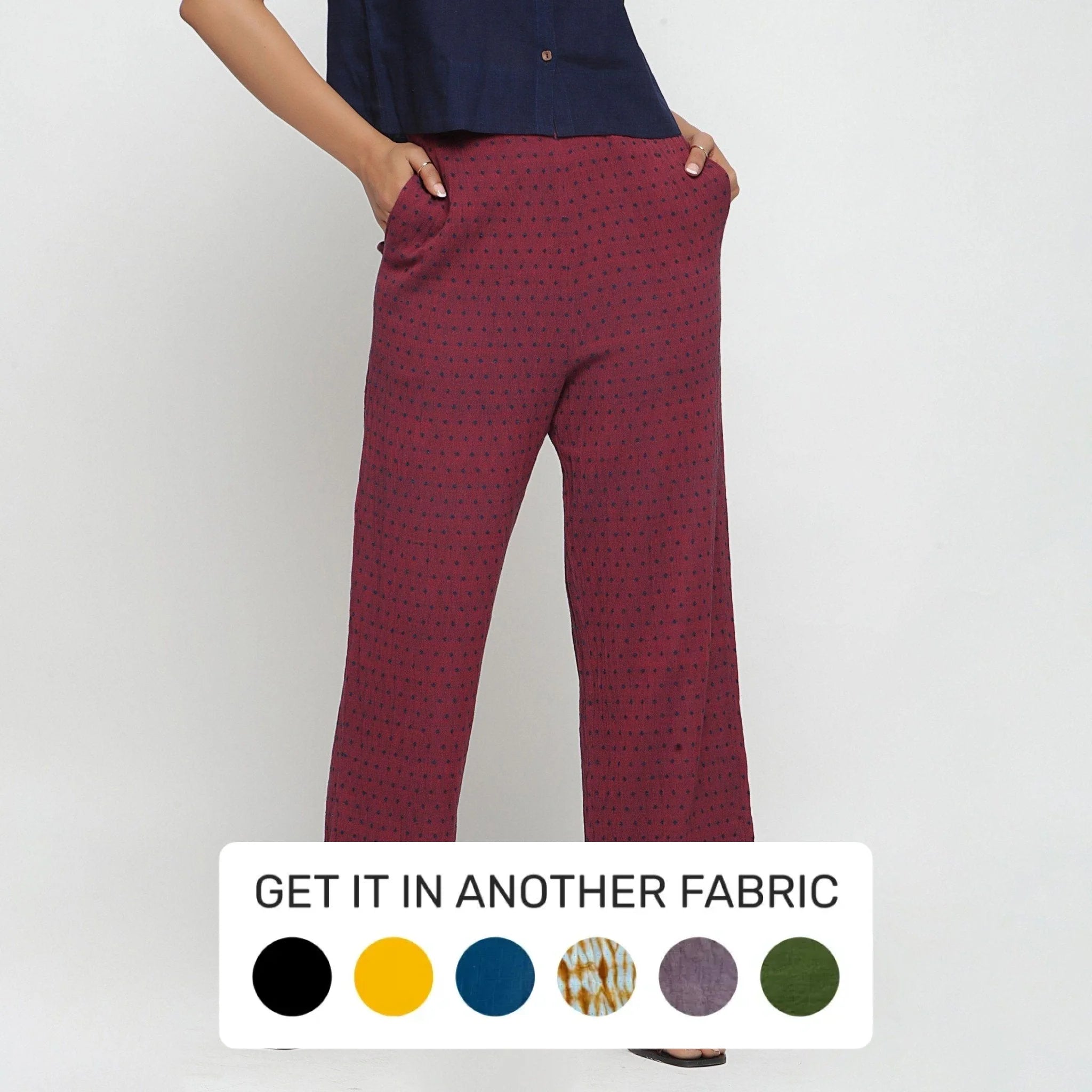 Flare Leg Women's Satin Trousers for a Glamorous Night OutRed Polka Dot Block Print Mid-Rise Cotton Pant Flare Leg Women's Satin Trousers for a Glamorous Night OutRed Polka Dot Block Print Mid-Rise Cotton Pant