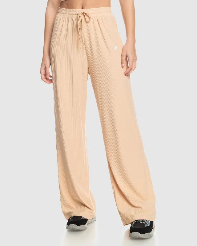 RISE & VIBE RIB WIDE LEG PANTS