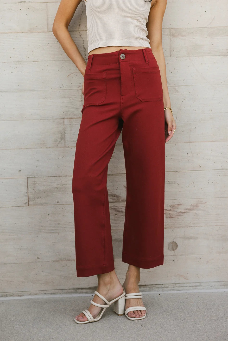 Bootcut Style Women's Stretch Denim Jeans in Dark WashSadie Wide Leg Pants in Brick - FINAL SALE Bootcut Style Women's Stretch Denim Jeans in Dark WashSadie Wide Leg Pants in Brick - FINAL SALE
