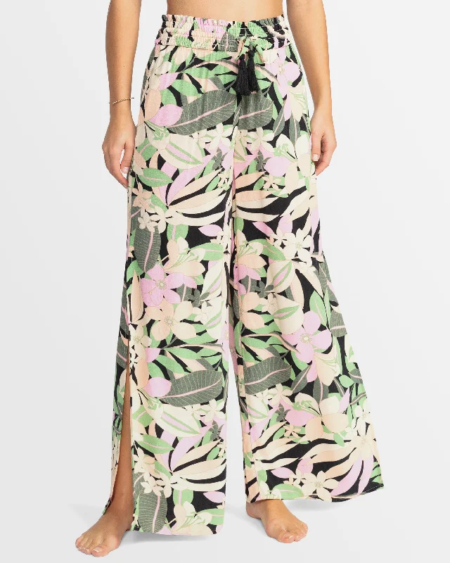 Flare Leg Women's Satin Trousers for a Glamorous Night OutTROPICAL RHYTHM