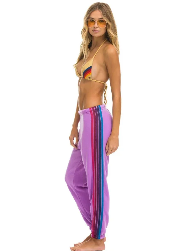 vintage style women bikini briefs for a retro charmAviator Nation Women's 5 Stripe Sweatpants - Neon Purple Pink Purple vintage style women bikini briefs for a retro charmAviator Nation Women's 5 Stripe Sweatpants - Neon Purple Pink Purple