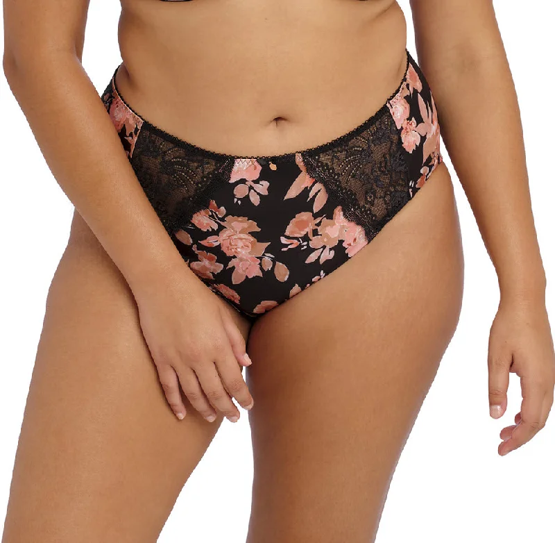 Elomi Morgan Watercolor on Black Full Brief Panty 4116