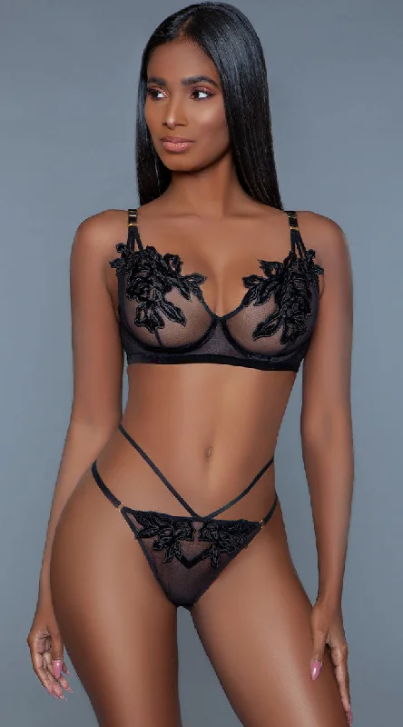 Evangeline Applique Bra Set