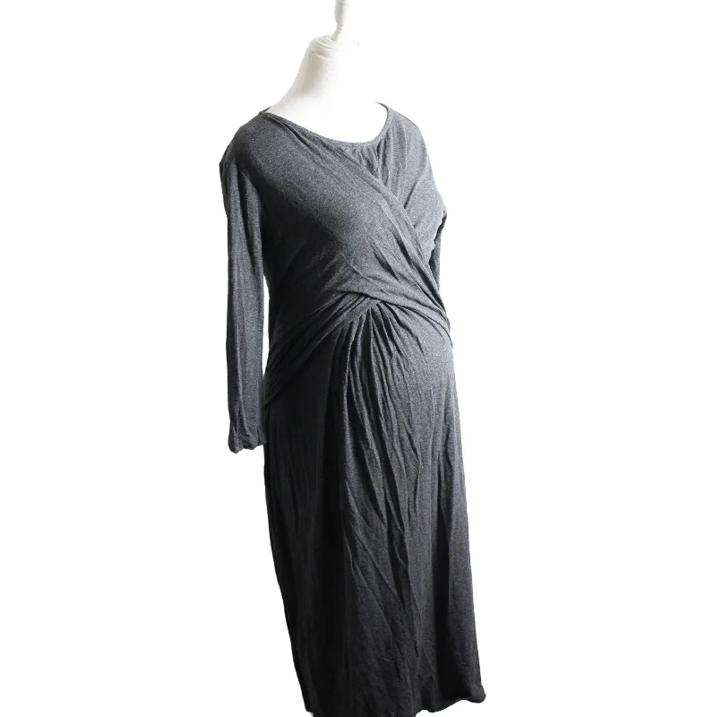 Isabella Oliver Maternity Long Sleeve Nursing Dress S