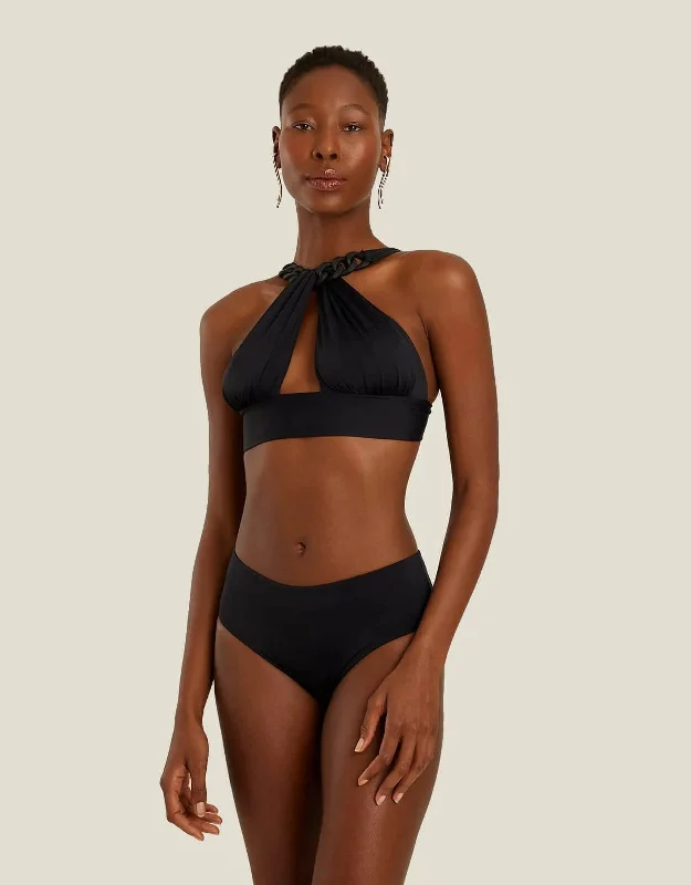 Bio Chain High Bikini Top Black