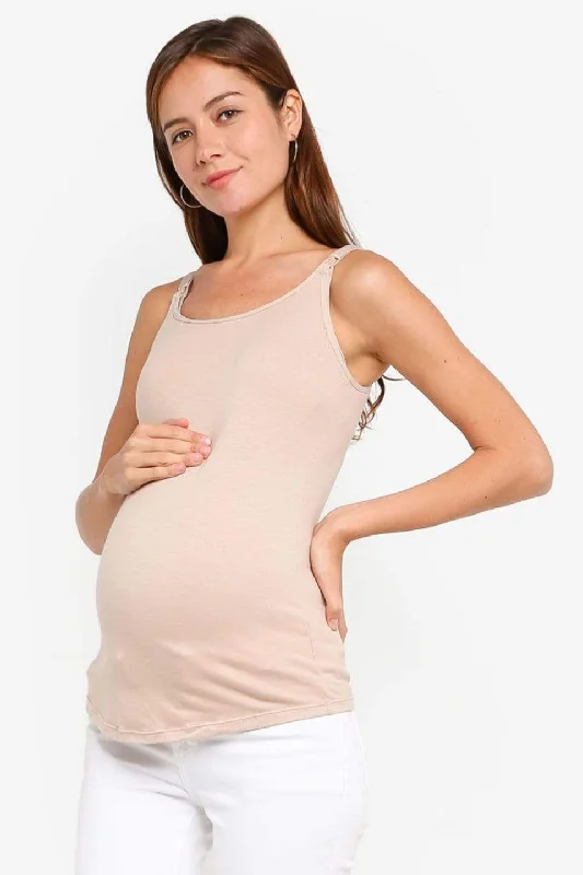 Madalene Nursing Top Camisole Beige