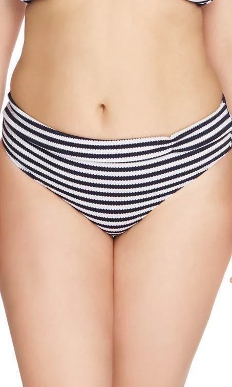 Sapph Navy Striped Bikini Brief