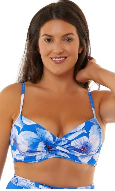 Seaspray Eleanor Blue Floral Bikini Top