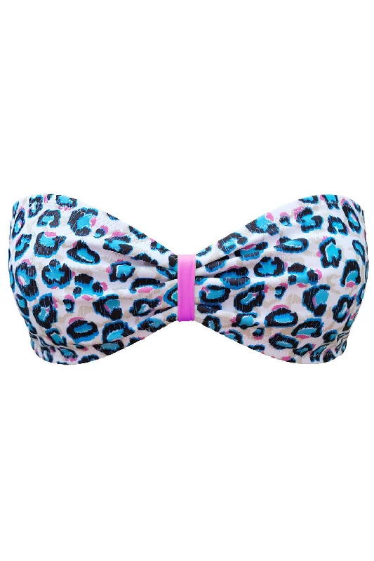 vintage style women bikini briefs for a retro charmSmoothie Leo Blue bandeau