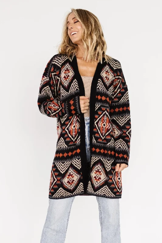 Billings Knit Cardigan | Black Multi