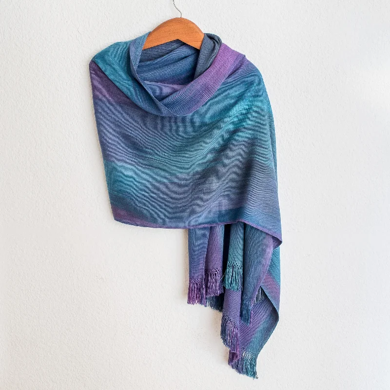 oversized women cardigan for a trendy and cozy lookBlue Orchids Guatemalan Hand Woven Shawl in Blues and Orchids oversized women cardigan for a trendy and cozy lookBlue Orchids Guatemalan Hand Woven Shawl in Blues and Orchids
