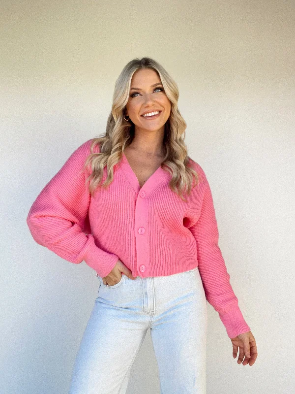hooded women cardigan for added warmth and styleBubblegum Cardigan