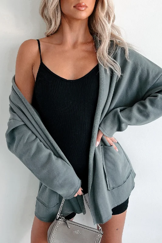 boyfriend style women cardigan for a relaxed fitCecelia Fleece Open Front Cardigan (Olive) boyfriend style women cardigan for a relaxed fitCecelia Fleece Open Front Cardigan (Olive)
