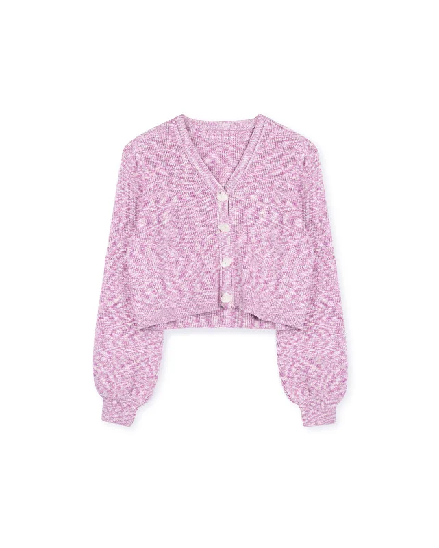 cable knit women cardigan with intricate patternsColorful Heathered Cardigan