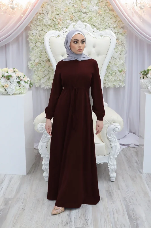oversized women cardigan for a trendy and cozy lookDeluxe Soft Essential Abaya- Mahogany oversized women cardigan for a trendy and cozy lookDeluxe Soft Essential Abaya- Mahogany