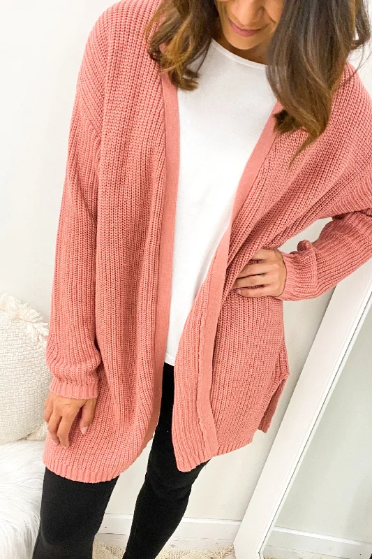 boyfriend style women cardigan for a relaxed fitEveryday Knit Cardi Plum