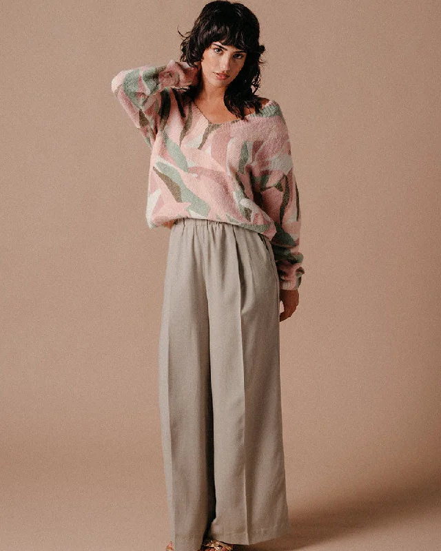 cable knit women cardigan with intricate patternsPullover Lael Rose